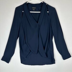 Trouvé Shoulder Slit Blouse Officecore Navy